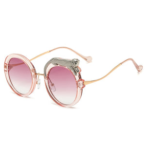 Luxury Round Crystal Sunglasses Brand Designer For Women