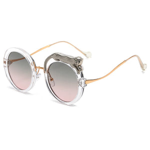 Luxury Round Crystal Sunglasses Brand Designer For Women