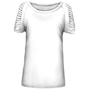 Ladies Short Sleeve Personality DIY High Streetwear Tops