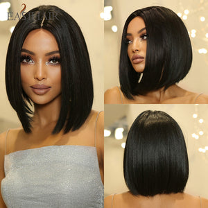 EASIHAIR Synthetic Bob Wigs with Bang Short