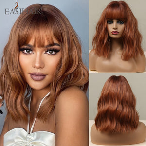 EASIHAIR Synthetic Bob Wigs with Bang Short