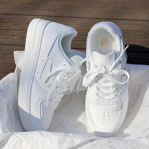 Women's White Shoes Breathable Sneakers