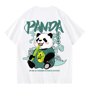 panda Print T Shirt Funny Men Summer Casual Short Sleeve Tshirts