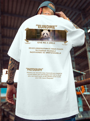 panda Print T Shirt Funny Men Summer Casual Short Sleeve Tshirts