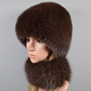 2021 Hot Sale Women Real Genuine Fox Fur Hat