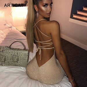 Articat Long Backless Maxi Dress