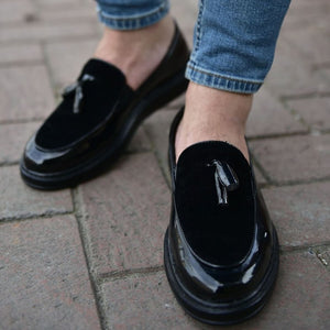 Black Sports High Sole Shoes for Men