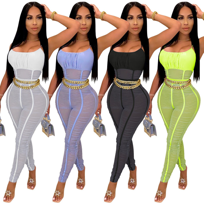 Women Jumpsuit Stacked Sexy Party