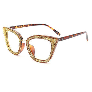 Diamond Cat Eye Glasses Frame