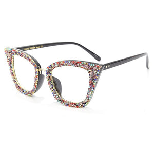 Diamond Cat Eye Glasses Frame