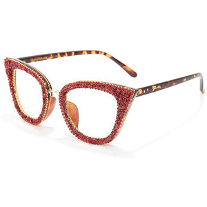 Diamond Cat Eye Glasses Frame