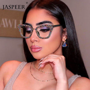 Diamond Cat Eye Glasses Frame
