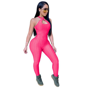 Solid Pattern Bodysuit Skinny Ladies Outdoor Wears
