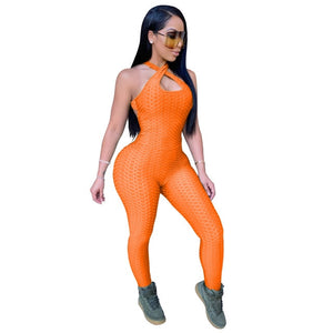 Solid Pattern Bodysuit Skinny Ladies Outdoor Wears