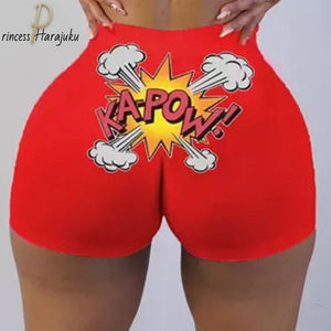 Print Sexy Slim Womens Short Pants