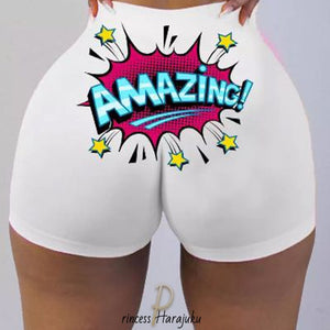 Print Sexy Slim Womens Short Pants