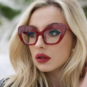 New Fashion Vintage Anti Blue Light Cat Eye Women Glasse