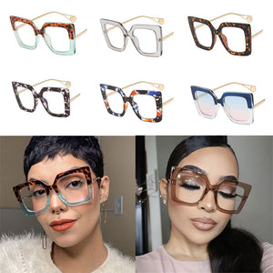 New Fashion Square Eyeglasses Optical Anti-blue Glasses Sunglasses