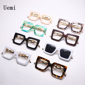 New Women Fashion Anti Blue Light Oversized Frame Women Glasses