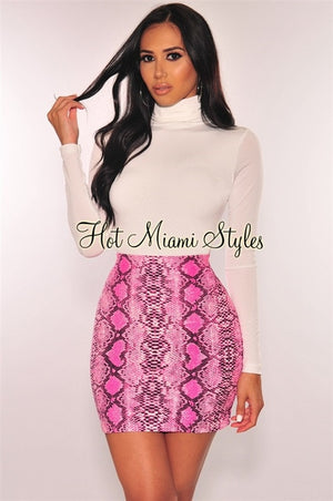Sexy Women Snake Print Skirt