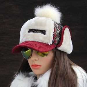 Winter Faux Cashmere Bomber Hat