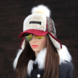 Winter Faux Cashmere Bomber Hat