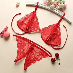 Women Sexy Lingerie Lace Bra Set