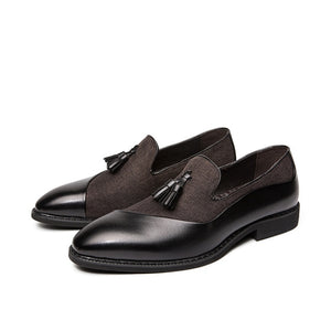 Blue Tassel Italian Graceful Man Dress Shoes